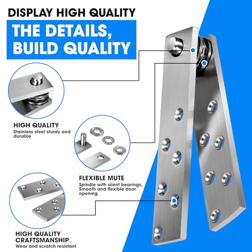 Pisman Pivot Door Hinges Heavy Duty, 360 Rotation for Secret Door - style: Simple Lock Style