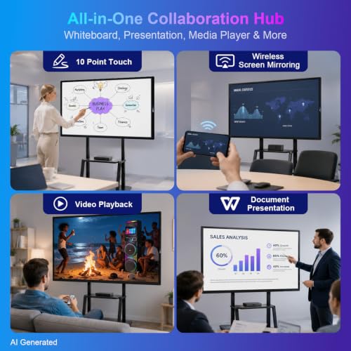 49" Smart Board 4K Android 12 8GB+64GB, for Office & Classroom - size: 49 Inch