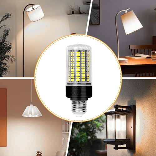 6Pack Led Corn Light Bulb 300W Equivalent 3520 Lumen Super Bright 6000K Daylight Lamp 30W E26/E27 Base Ceiling Fan Bulbs AC85-265V for Kitchen Living Room Home Garage Warehouse Indoor Outdoor Lighting - size: Medium