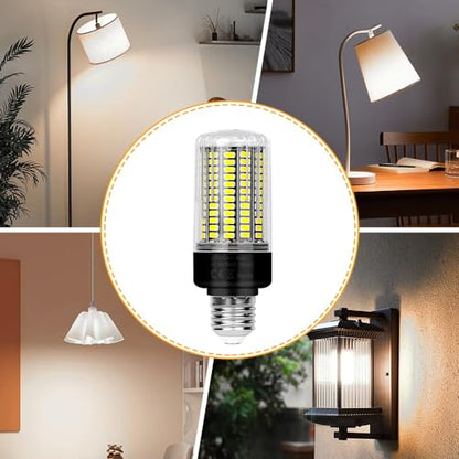 6Pack Led Corn Light Bulb 300W Equivalent 3520 Lumen Super Bright 6000K Daylight Lamp 30W E26/E27 Base Ceiling Fan Bulbs AC85-265V for Kitchen Living Room Home Garage Warehouse Indoor Outdoor Lighting - size: Medium