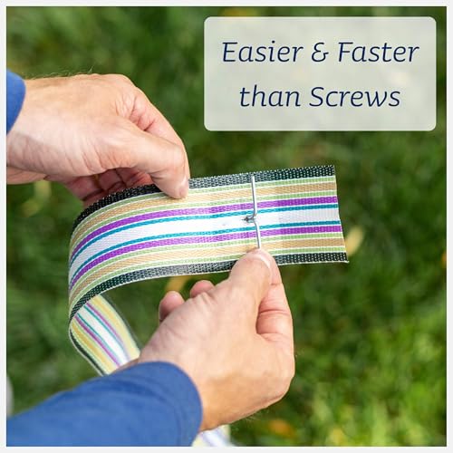 Lawn Chair USA Replacement Webbing Kit - UV-Resistant Straps for Chairs, Durable Polypropylene (3" x 50', Solid Gold)