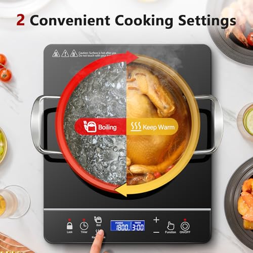 Portable Induction Cooktop, Induction Burner 1800W