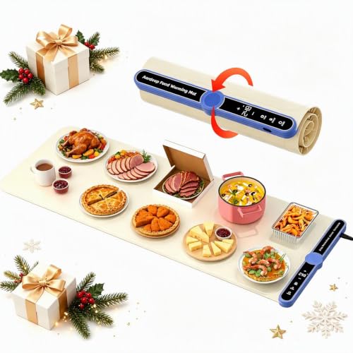 Food Warming Mat 40x15 XXL Extra Large 550W Electronic Child Lock Silicone - size: Beige-XXL 15*40in
