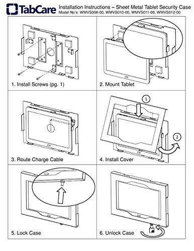 Locking Security Metal Enclosure for MS Surface GO Used as Kiosk, POS, Store, Show Display (White, VESA & Wall Mount) - color: White