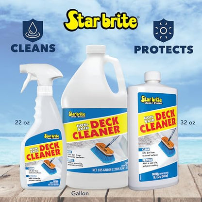 STAR BRITE Non-Skid Deck Cleaner & Protectant - Ultimate Boat Deck Wash - Protects Against Future Stains & UV - Ideal for Fiberglass, Vinyl, Plastic & Painted Surfaces -1 Gallon (085900) - style: 128 OZ Gallon