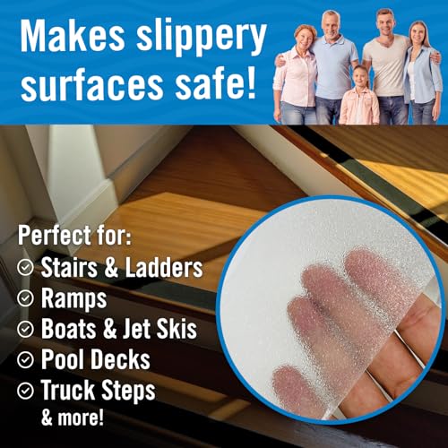 Anti Slip Tape for Outdoor Stair Treads, Non-Skid Grip for Stairs - color: Clear