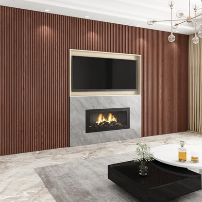 Slat Wall Panel 8-Pack, 108’’x6.1’’, Walnut - size: 108’’x6.1’’-Walnut