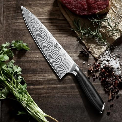 HOSHANHO 5 Pieces Knife Set, High Carbon Powder Steel Forged Chef Knife Set - size: 5 Pieces Knife Set