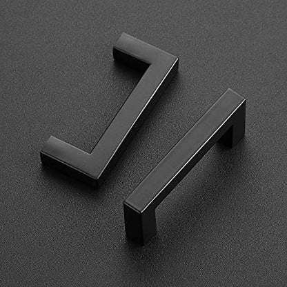 Ravinte Matte Black Cabinet Handles Square Pulls 3 Inch 10 Pack - size: 3-1/2 Inch (3 Inch Hole Center)