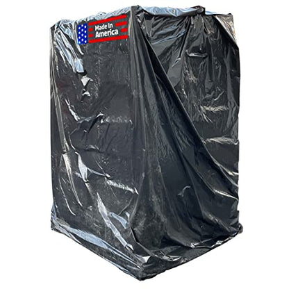 Sandbaggy Black Pallet Covers | Made in USA | Tarp Fits Large Pallets Up to 55" x 55" x 75" | Built w/ 6 Months UV Protection | Heavy Duty 1.5 Mil Thick Plastic (Pack of 250, 1.5 Mil Thick) - size: 1.5 Mil Thick