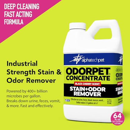 ATP OdorPet Concentrated Stain and Odor Remover, Black Cherry, 64 Fl Oz