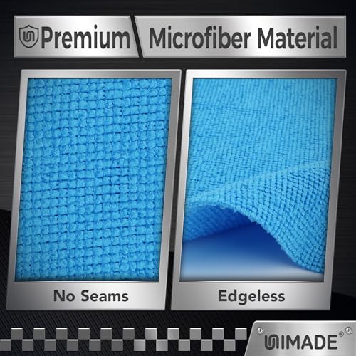 UNIMADE Microfiber Cleaning Cloth, 24 Pack Reusable Microfiber Towels - color: Blue, size: 24pk