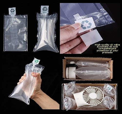 Miupoo Packaging Air Bags,Clear Plastic Inflatable Air Packaging Protector Bag with Free Pump Cushion,Air Cushion Blocking Packaging Bag,10x12 Inches,100 Pieces - size: 10x12×100 Inches