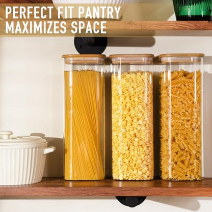 D2scrma 71oz/2.2Qt Square Glass Storage Containers with Lids 3-Pack - size: 71oz*3