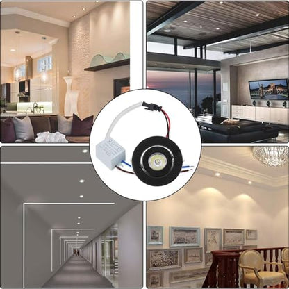 10pcs 2 inch Gimbal LED Recessed Light Small Recessed Lights AC120V - color: Warm White/Black