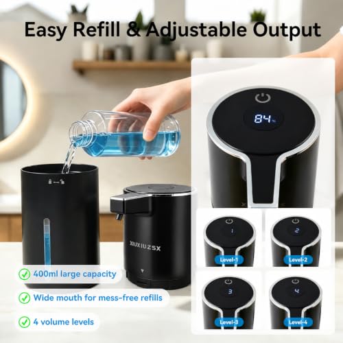 Touchless Automatic Electric Liquid Soap Dispenser - color: Black, size: Liquid