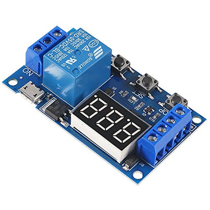 ACEIRMC DC 6-30V Timer Relay Programmable Delay Relay Module Cycle Timer with LCD Display / 5V Micro USB, Smart Home Controller (10pcs) - color: 10pcs
