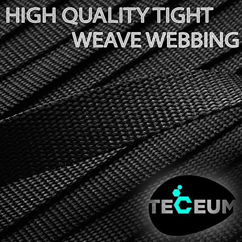 TECEUM Webbing Strap, 3/4" to 2", 10-50 Yds, Multi-Color Heavy Duty Tape - color: Black, size: 2"- 50 yards