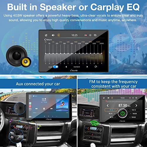 Carpuride W901 Pro Portable Carplay & Android Auto with Dula Bluetooth - size: 9.01inch