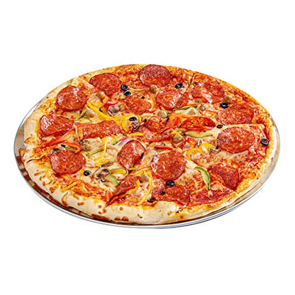 Restaurantware Met Lux 18 Inch Commercial Pizza Pan 1 Coupe Style Pizza Cooking Tray - Heavy-Duty 18-Gauge Aluminum Round Baking Tray Oven-Baking For Pizzas & More - size: 18"