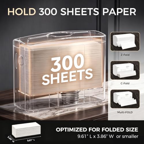 Multifold Paper Towel Dispenser Countertop, Non-Slip, White - color: White