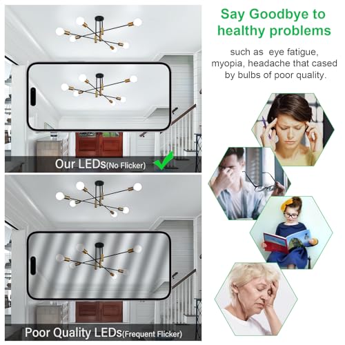 MAXvolador 12-Pack A19 LED Light Bulbs, 100 Watt Equivalent LED Bulb, 5000K Daylight White, 1100 Lumens, E26 Medium Base, CRI 85+, Non-Dimmable - color: Daylight White