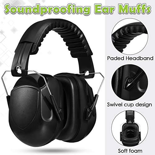 Yunsailing 4 Pack Ear Muffs for Noise Reduction - color: Black