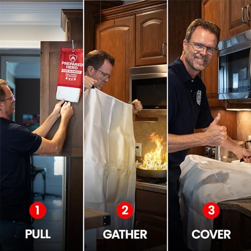 Prepared Hero Emergency Fire Blanket, Kitchen & Home, 39 x 39 in, 12 Pack - size: 12-pack
