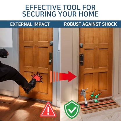 HASHI 4 Inch Kickdown Door Stopper, Adjustable Step-On (Black, 8 Pack) - color: Black, size: 4 INCH X 8 PACK