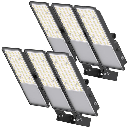 300W Upgraded LED Parking Lot Light with Photocell 45000lm 5000K, ETL, IP66 Waterproof Adjustable 3-Head Commercial Lighting Outdoor, Trunnion Mount, Flood Lights for Roadways, Driveways(2 Pack) - color: bracket, size: 300W(2 Pack)