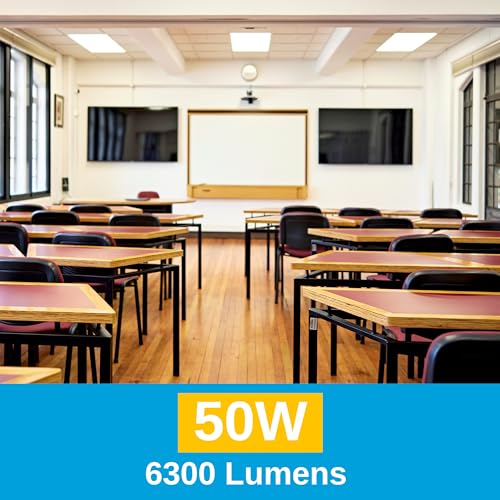 Premium 2x4 Backlit LED Flat Panel Light, 4 Pack, 50W, 5000K