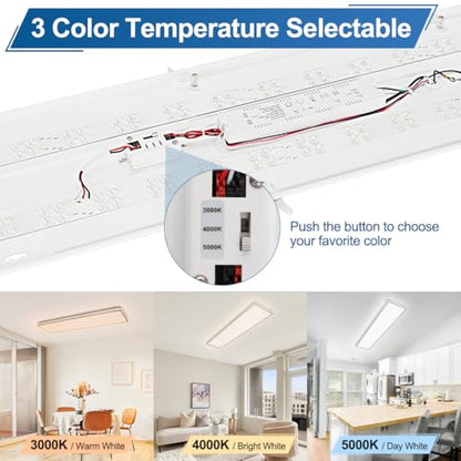 DAKASON 48 Inch LED Wraparound Ceiling Light Fixture, 48W 3840LM 3/4/5000K
