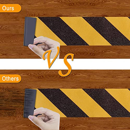 Danlaila 4 Inch x 60 Feet Grip Tape for Stairs, Anti Slip Tape Outdoor Waterproof, Black/Yellow Safety Non Skid Tape Roll for Stair Steps Ramp Wooden, Friction Tape Adhesive Non Slip Strips - color: Black/Yellow