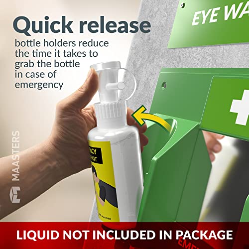 MAASTERS BPA Free Wall-Mounted Eye Wash Station with Sign - Set of 1 - size: Set of 1