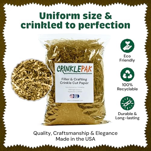 1LB French Vanilla Crinkle Paper Shredded Paper, USA Made - color: French Vanilla, size: 1 LB