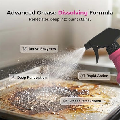 2026 Upgrade Fast Acting Heavy Duty Grill Degreaser Spray Set Multi Grill Cleaner Fast Clean Outdoor Solution for Grills Smoker BBQ Grates Oven Effortless Removes Grease Degreaser Smoky Stain (2PCS) - color: 2PCS
