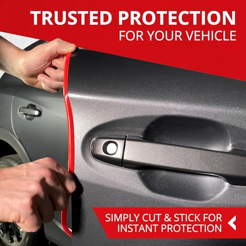 All-Fit Automotive Car Door Edge Protector Made in the USA (10 Ft - Red) - color: Red