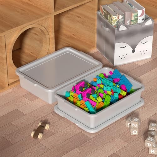 13 L Commercial Bus Tub with Lid, Plastic Bus Tote Box, 12-Pack - size: 13 L
