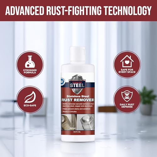 CLEAN MY STEEL Stainless Steel Rust Remover Cream 8.5 oz - size: 8.5 Fl Oz (Pack of 1)