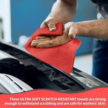 Microfiber Cleaning Cloth, 200 Pack Cleaning Rags, Red - color: Red, size: 200 Pack