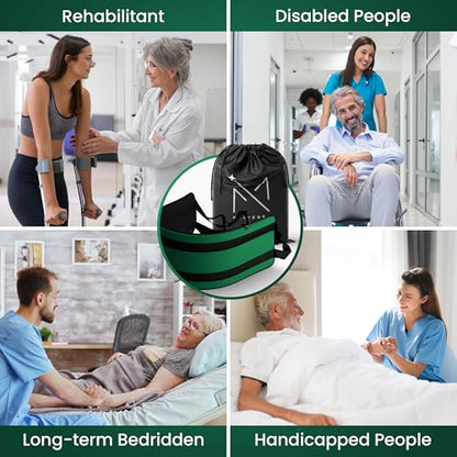 Transfer Sling 300lbs Transfer Belt for Elderly Gait Belts for Seniors Heavy Duty Patient Lift Belt Mobility Standing Lifting Aid for Disabled Elderly Injured Safely Move from Bed Wheelchair