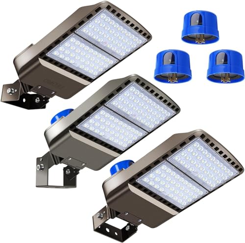 ledmo 200W LED Parking Lot Lights Outdoor Trunnion Mount 3 Pack - size: 200W/Trunnion Mount/3 Pack
