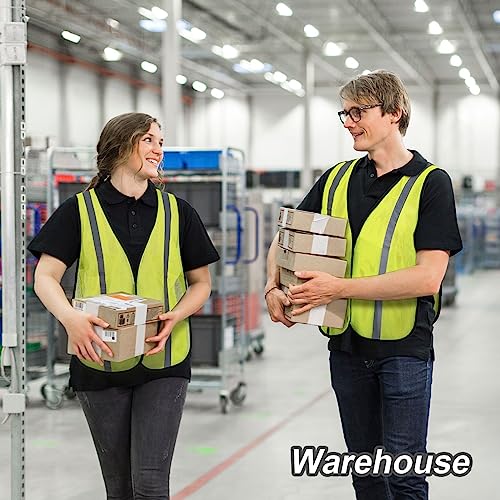 KAYGO Reflective High Vis Safety Vest Mesh for Men and Women KG0008 - color: Yellow