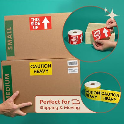 1" X 3" Glass Stickers (10000 Labels, 10 Rolls) - Handle with Care - color: Glass 1" X 3"