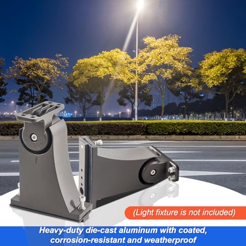LED Parking Lot Light Mounting Bracket, Waterproof and Rust-Proof, Direct Arm Mount Accessory for LED Shoebox Parking Lot Light, Outdoor Area Street Lighting Mounting Bracket - color: Arm Mount Bracket