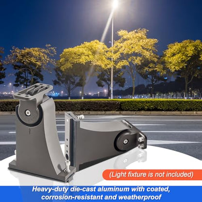 LED Parking Lot Light Mounting Bracket, Waterproof and Rust-Proof, Direct Arm Mount Accessory for LED Shoebox Parking Lot Light, Outdoor Area Street Lighting Mounting Bracket - color: Arm Mount Bracket