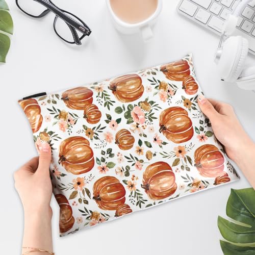 JarThenaAMCS 100Pcs Fall Poly Mailers 10 x 13 Inch Watercolor Floral Pumpkin Packaging Bags Autumn Self Seal Mailing Envelope Bags for Thanksgiving Harvest Small Business Clothing