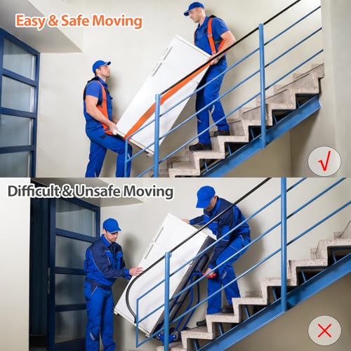 Furniture Moving Lifting Straps for 2 Movers and Handle Strap