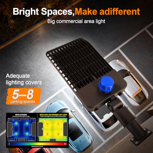 ledmo 300W LED Parking Lot Light with Dusk to Dawn Photocell 36000LM 5000K - size: Big/300/Slip Fitter