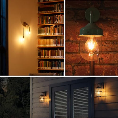 Energetic Dimmable A19 LED Edison Light Bulb, 12W Equivalent 100W, 1600LM High Brightness, 2700K Soft White, Clear Antique LED Filament Bulb for Home, Bathroom, E26 Standard Base, 4-Pack - size: 4 Count ( Pack of 1)